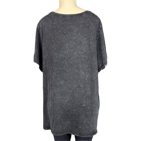 Vinyl Icons +5 Black Aged Crew Neck Smiley Icons Graphic Cotton Short Sleeve Tee - Picture 4 of 7